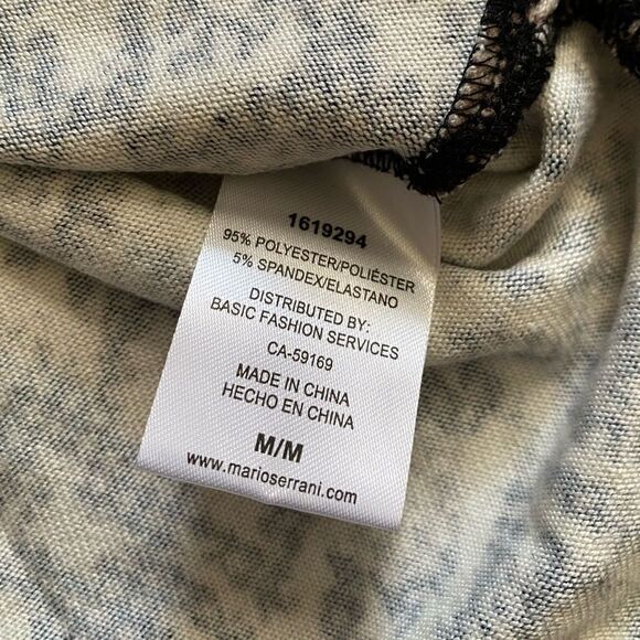 Mario Serrani Animal Snake Print Crew Neck Top New Stretchy Womens Size Medium - Picture 8 of 8